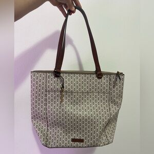 Fossil brown tote purse